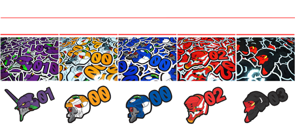 Евангелион наклейки для распечатки