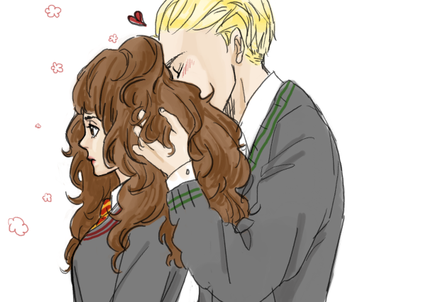 Гарри Малфой и Гермиона аниме