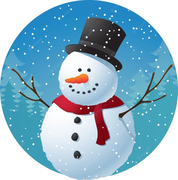 Снеговичок в круге