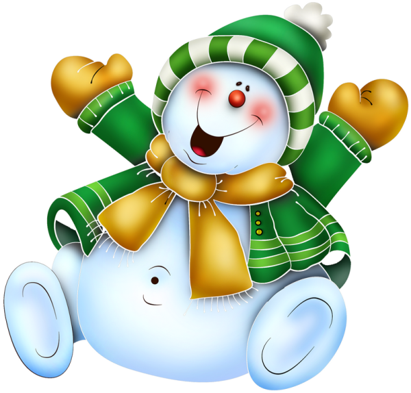 Снеговики на окна цветные