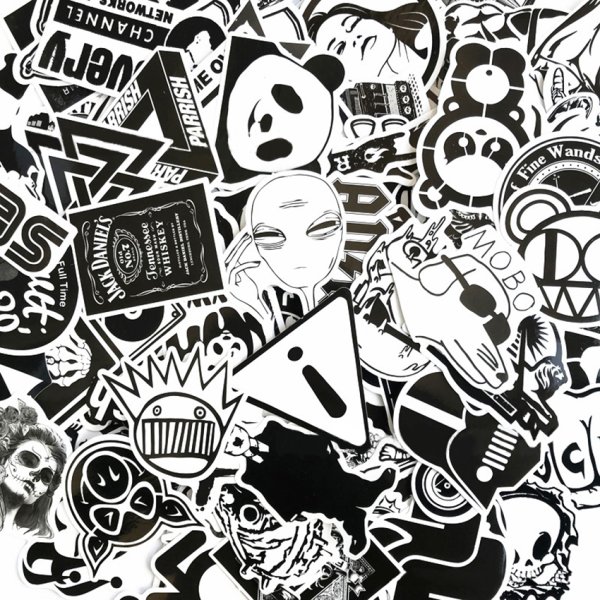 Виниловые наклейки черно белые