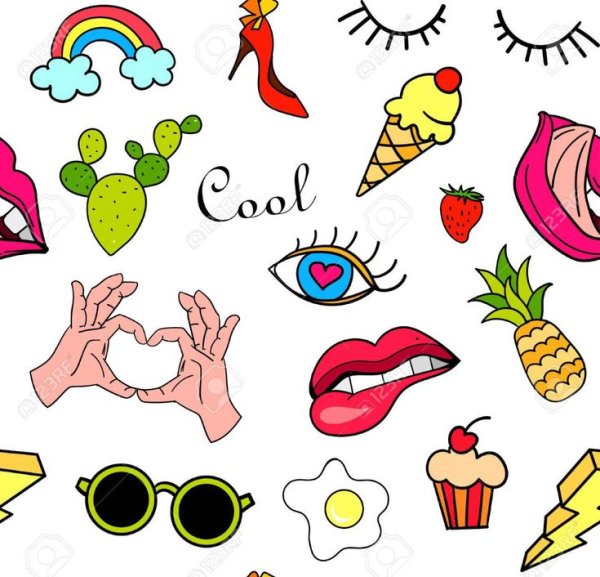 Наклейки в стиле поп-арт