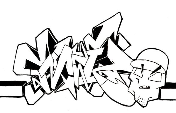 Скетчи граффити