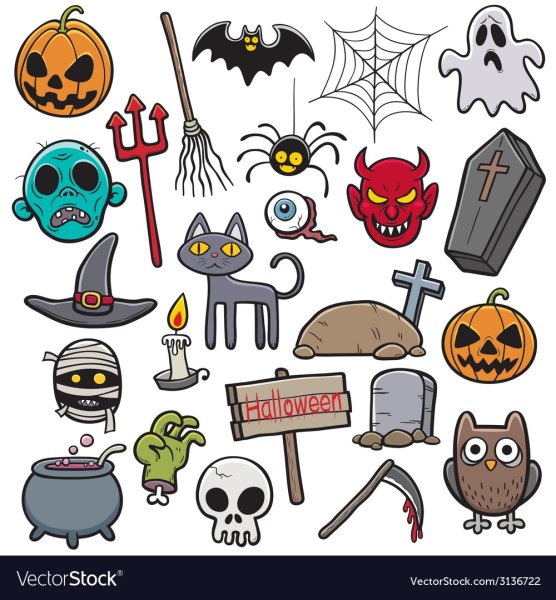 Стикеры векторные Хэллоуин
