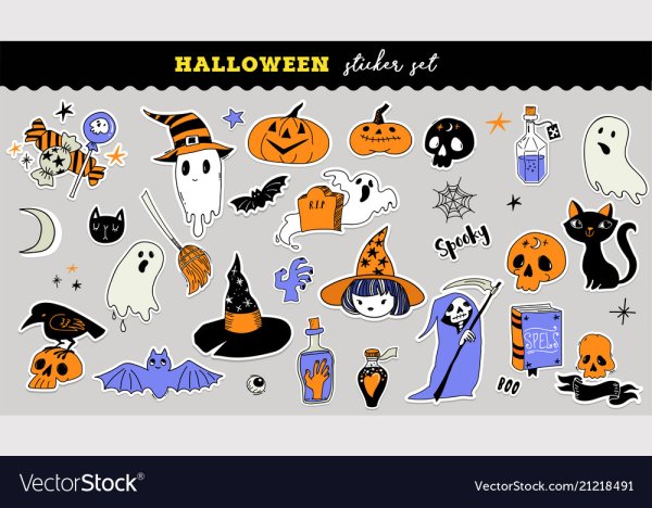 Рисунки Хэллоуин Тип наклейки