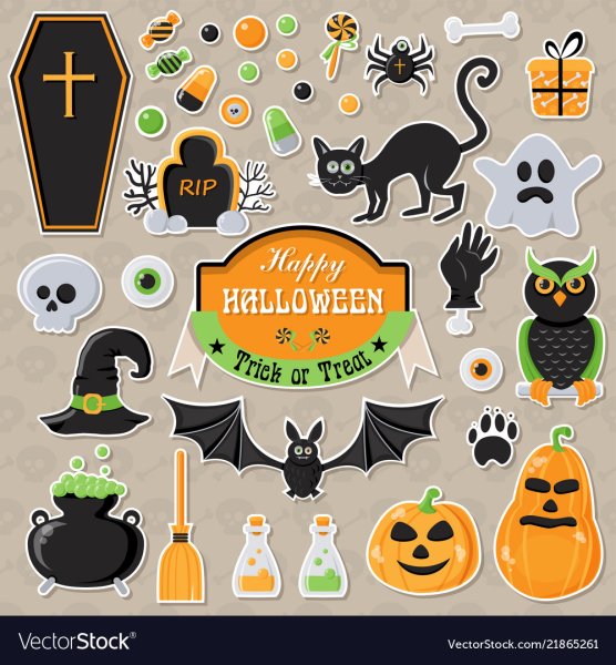 Стикеры для ежедневника на Хэллоуин