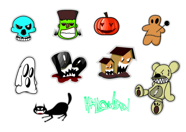 Тыква на Хэллоуин стикер