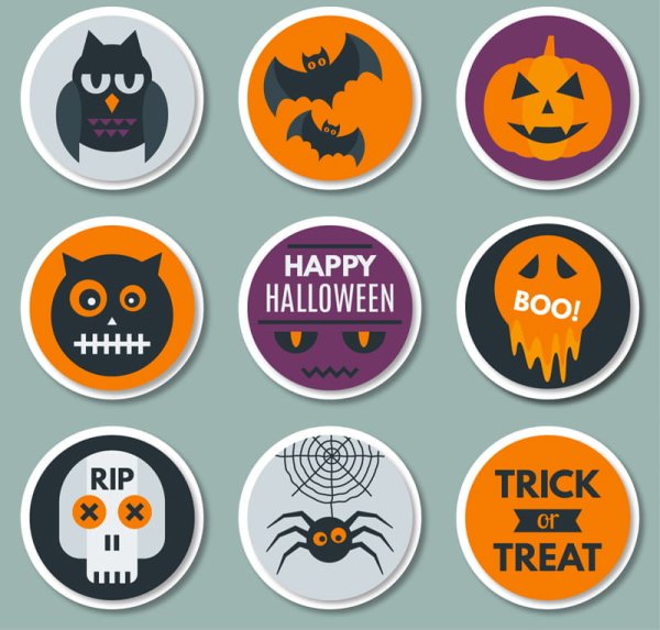 Мини наклейки Хэллоуин