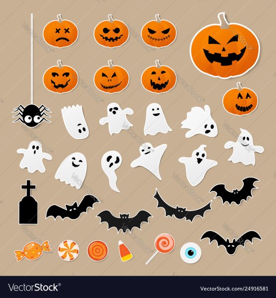 Наклейки для Хэллоуина милые