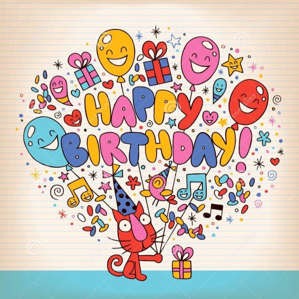 Креативный плакат на день рождения