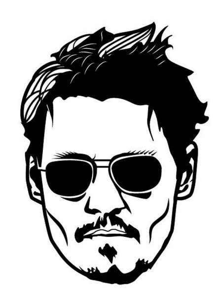 Джонни Депп силуэт