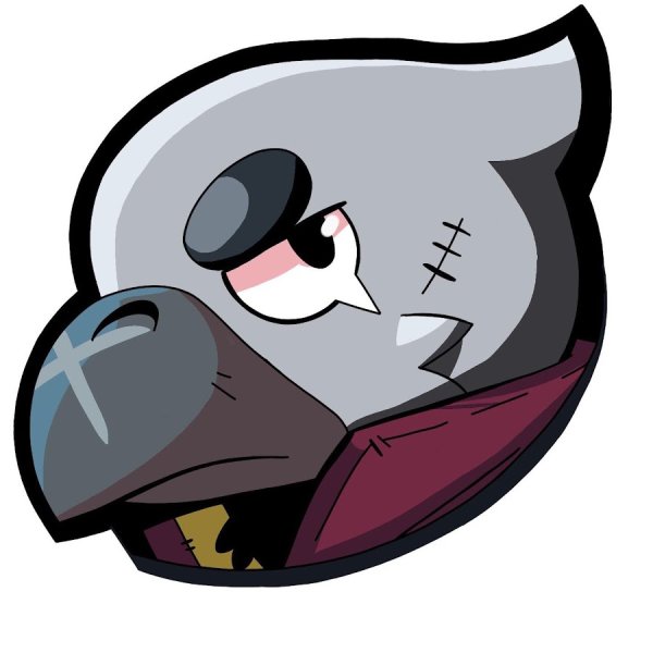 Эмодзи ворона из БРАВЛ