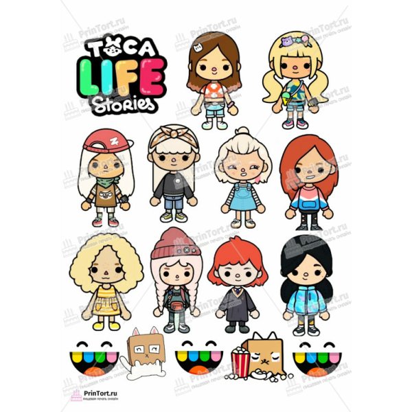 Тока бока сахарная картинка на торт