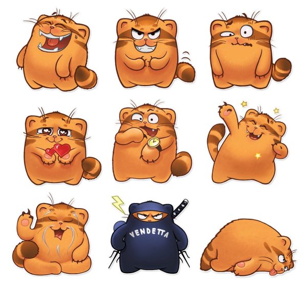Стикеры. Кот