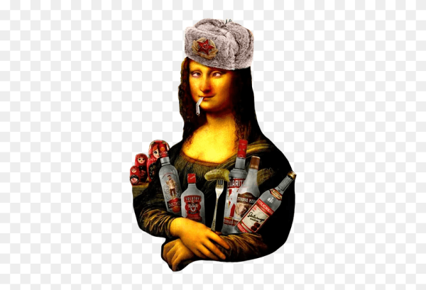 Мона Лиза стикер