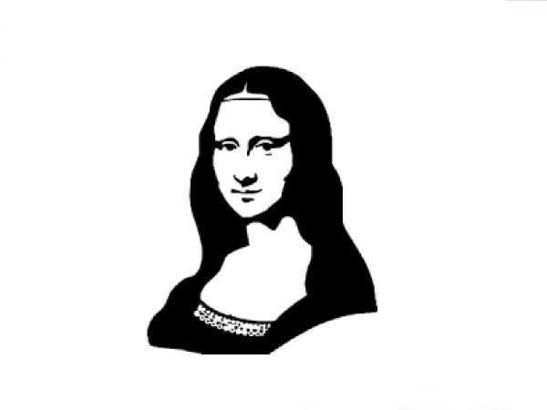 Мона Лиза вектор чб
