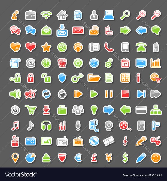 Набор иконок наклейки