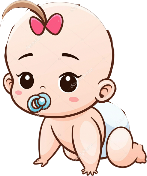 Лицо пупса с соской