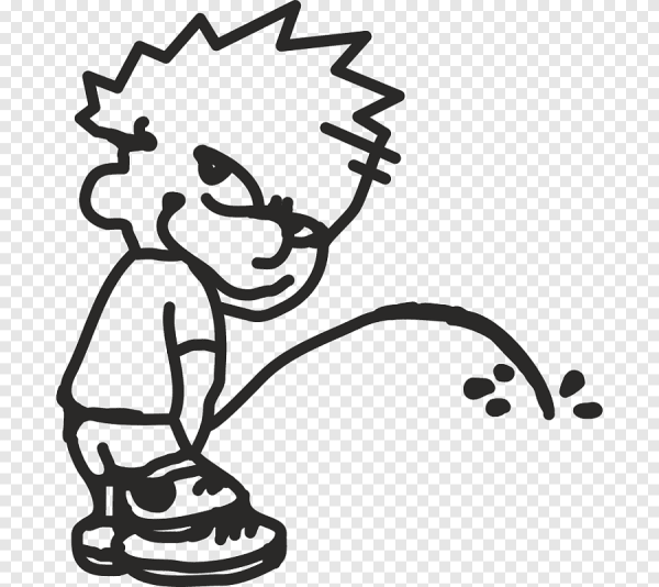 Наклейка - писающий мальчик