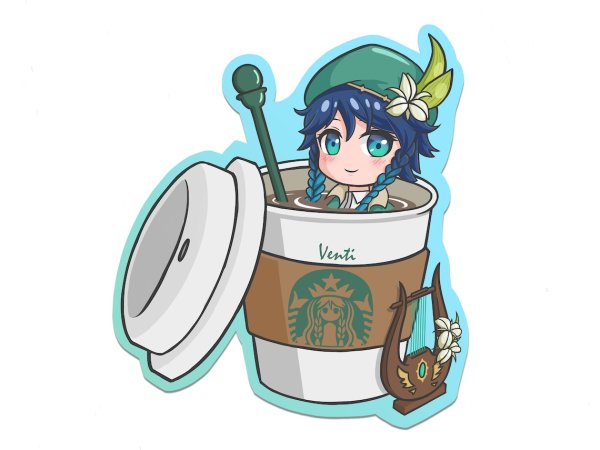 Стикеры гейши Импакт Венти