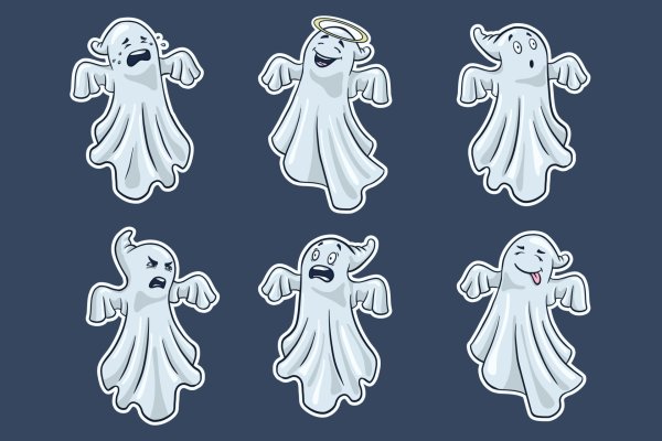 Милые привидения набор рисунок
