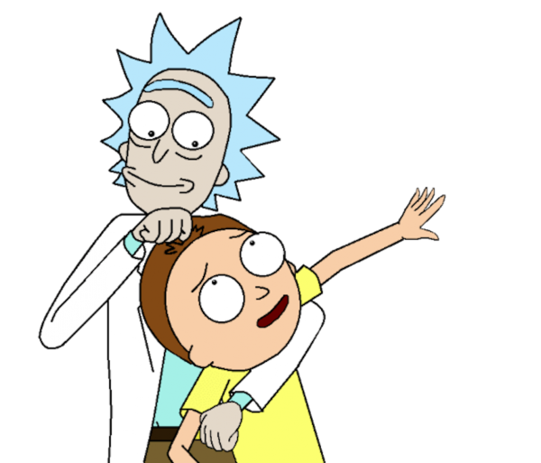 Рик и Морти на прозрачном фоне