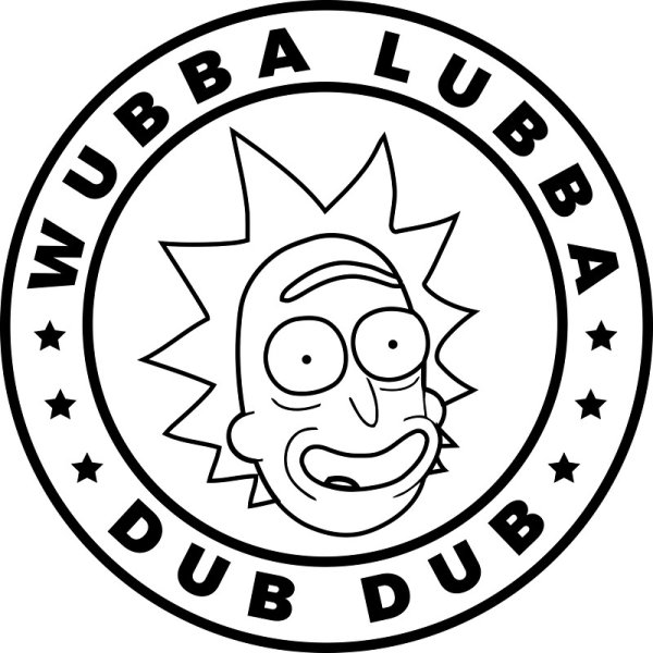 Стикеры чб Рик и Морти