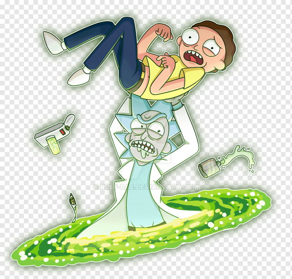 Рик и Морти на прозрачном фоне