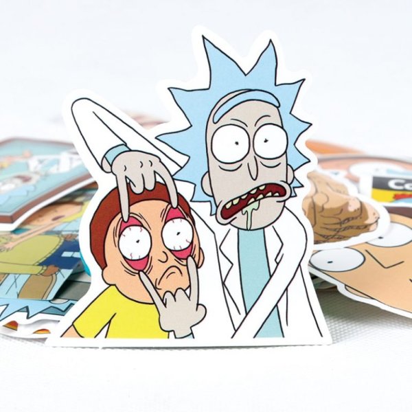 Наклейки Стикеры Рик и Морти