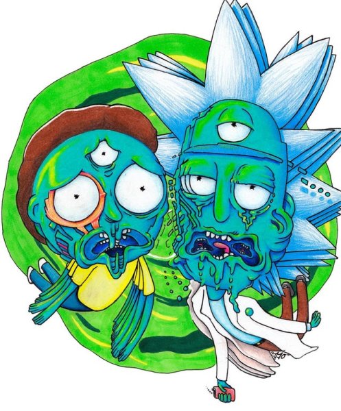 Рик и Морти череп Рика