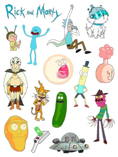 Стикеры Рик и Морти для печати