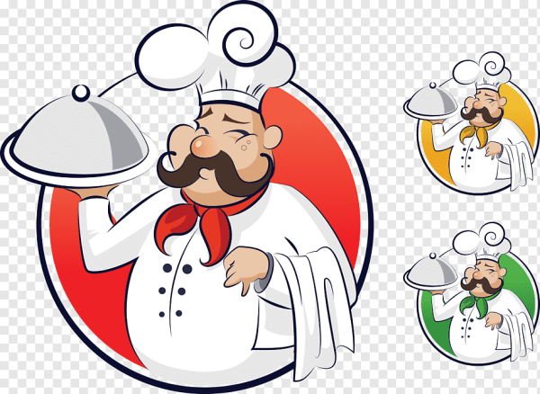 Повар с пиццей вектор