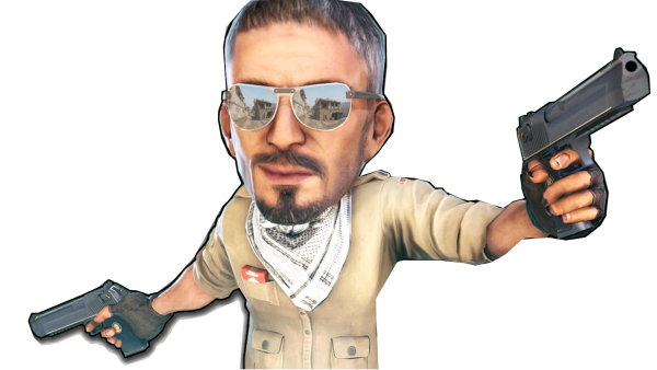 Террорист на белом фоне