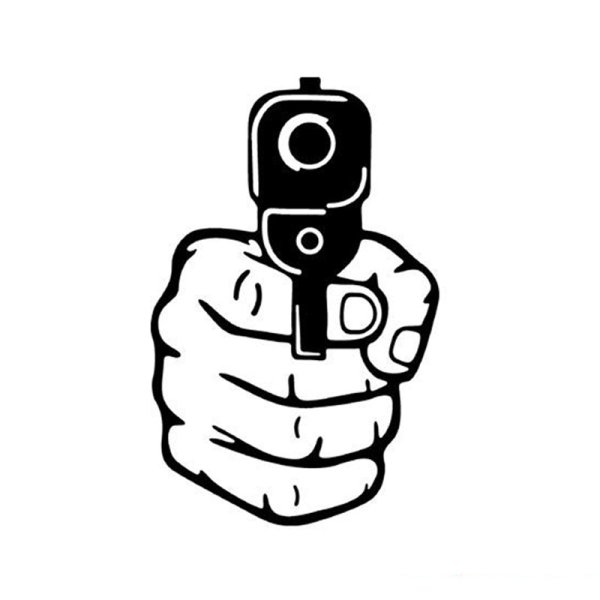 Наклейка пистолет