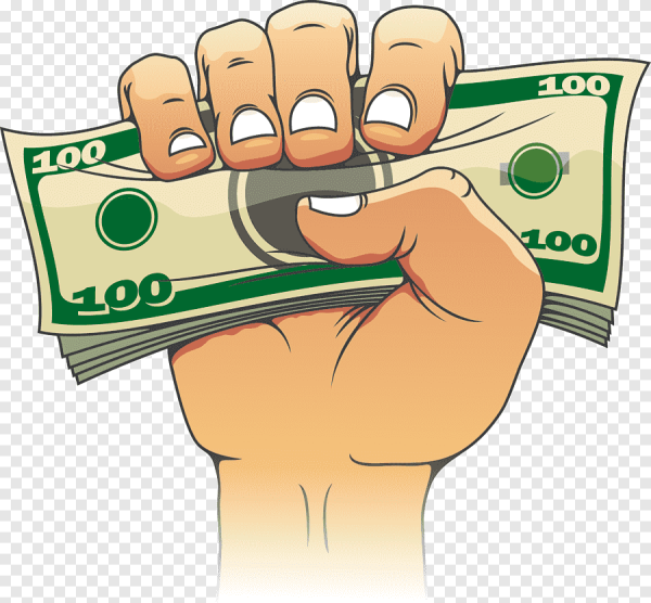 Деньги в руках мультяшные