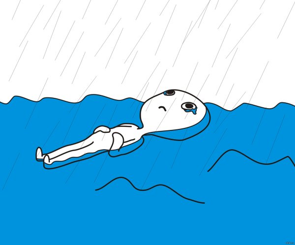 Силуэт человека на коленях