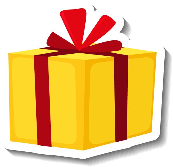 Пиктограмма подарок красный