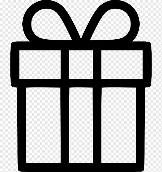 Значок подарка красный