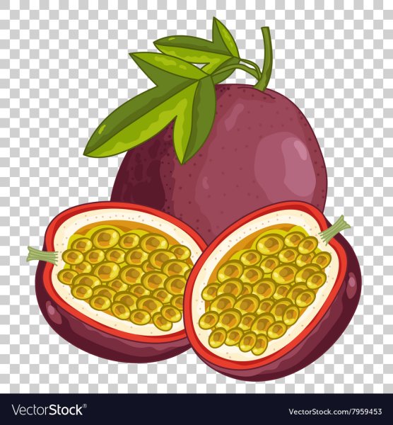 Силуэт фруктов маракуйя