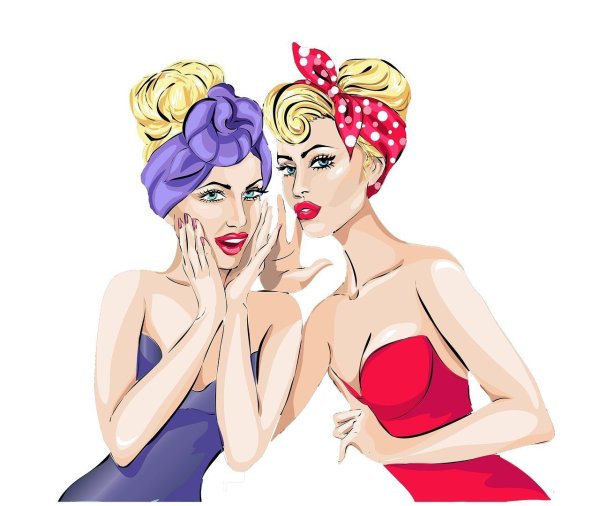 Подружки на прозрачном фоне