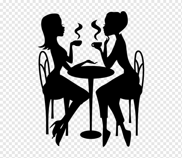 Силуэт двух девушек