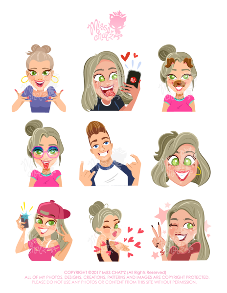 Стикеры подружки