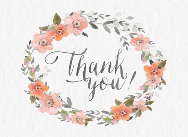 Надпись thank you