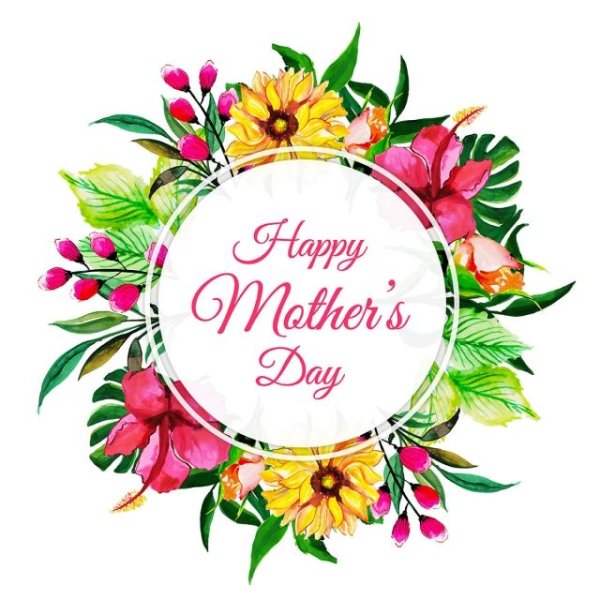 С днем матери акварель