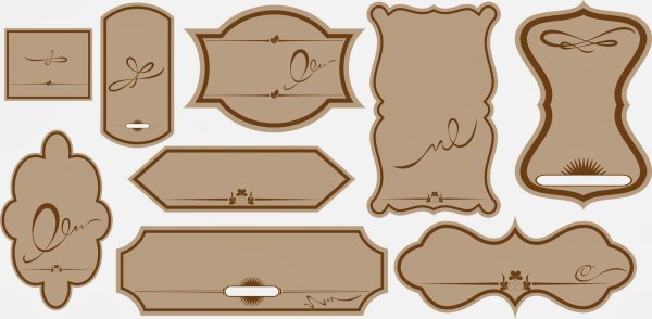 Формы бирок для надписей