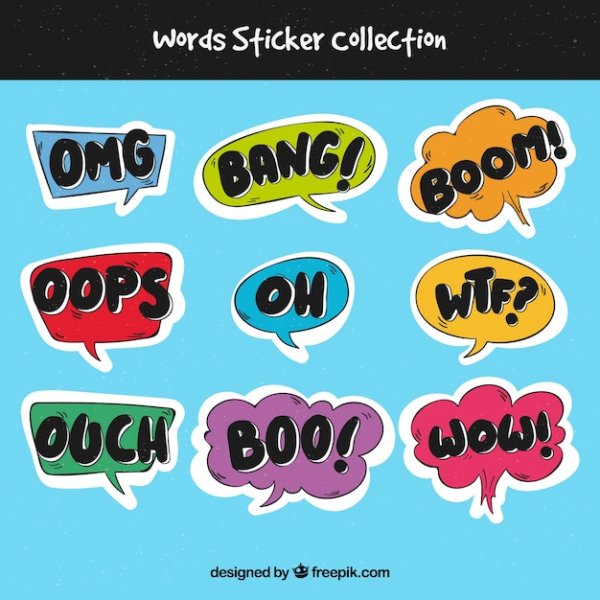 Стикеры со словами