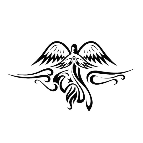 Тату ангела трафарет