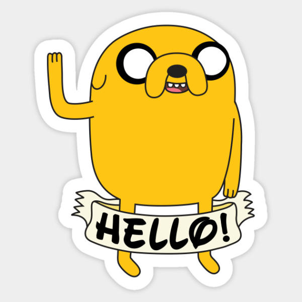 Стикер привет