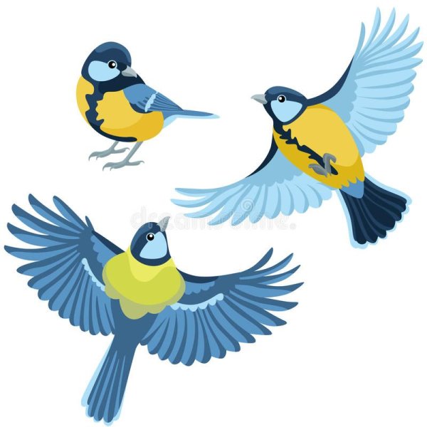 Синица мультяшный