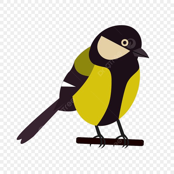 Птица синица вектор